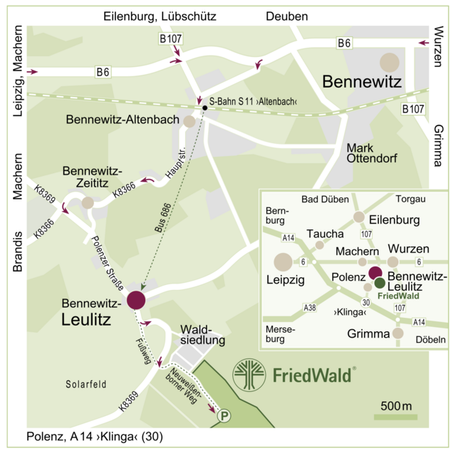 Anfahrtskizze Friedwald s_bildschirmfoto-2025-07-07-um-15.30.02 Bestattungen Dunker – Kondolenzbücher - Irmgard Hertranft